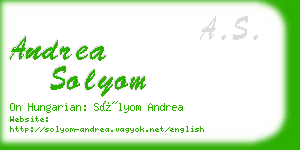 andrea solyom business card